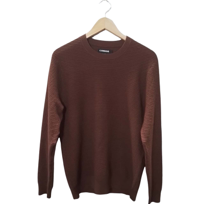 Connor Mens Size M Crew Neck Jumper Brown 