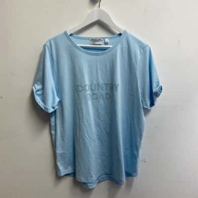 Country Road Ladies  Size XL Short Sleeve T-shirt / Sky Blue 