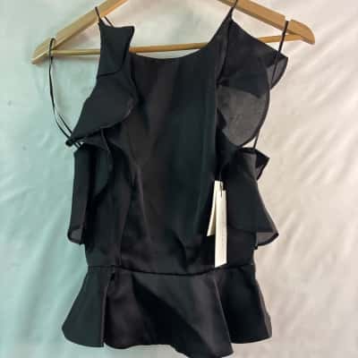 Keepsake the Label Womens  Size XS Shoestring Strap Top Black  