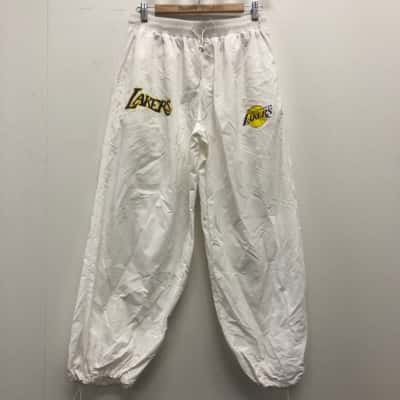 Mitchell & Ness Mens  Size S Track Pants White 