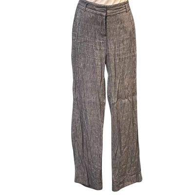 David Lawrence Womens  Size 6 Casual Pants Blue / Multicoloured / Pattern / Pinstriped / White 