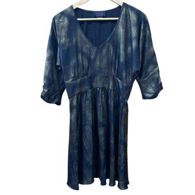 Wayne Cooper Black/Gold Metallic Dress Size 10