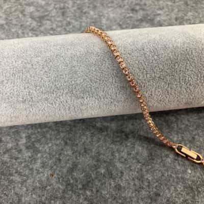 Swarovski tennis Bracelet Gold / Pink  