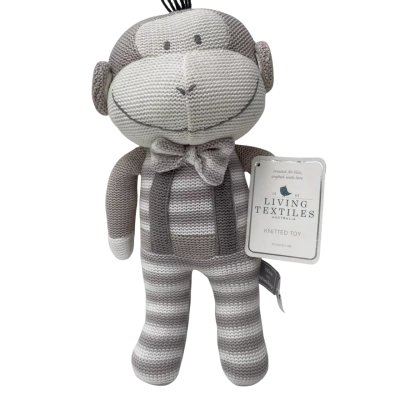 Kids living textiles knitted toy doll hundred percent cotton new