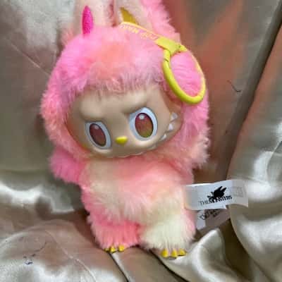 Pop Mart Labubu The Monsters Plush Pink/Orange