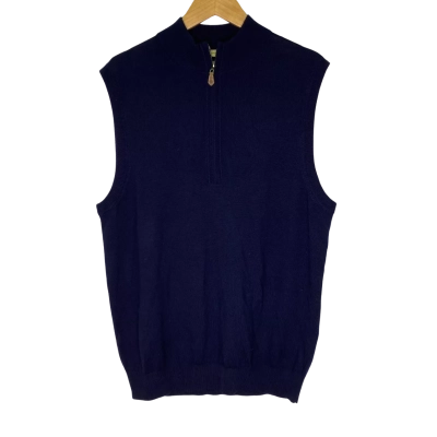 Donald Ross Sportswear Mens  Size M Sweater Vest Navy Blue 