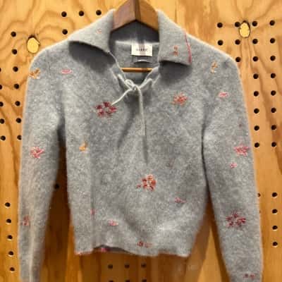  Barrie Womens  Size M Cardigan pale Blue 