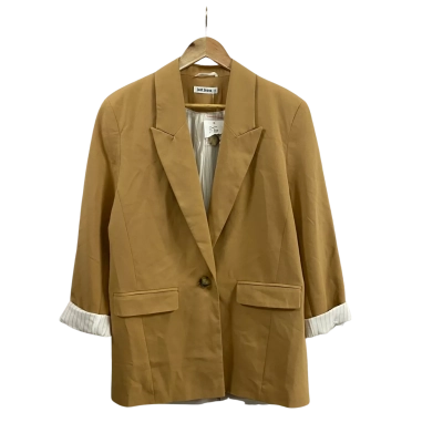 Just Jeans Womens  Size 12 Single Breasted Relaxed Blazer Camel 
