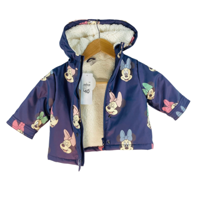Disney - Navy Blue Girls Minne Hoodie Jacket (Size 1-8)
