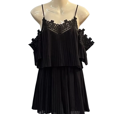Forever New Womens Size 6 Short Sleeve Playsuit Black