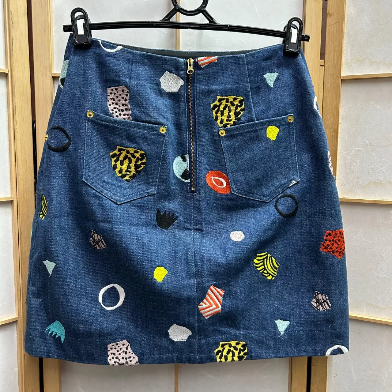 ATELIER BINGO + GORMAN Women's Size 8 Mini Skirt / Denim Skirt Blue ...