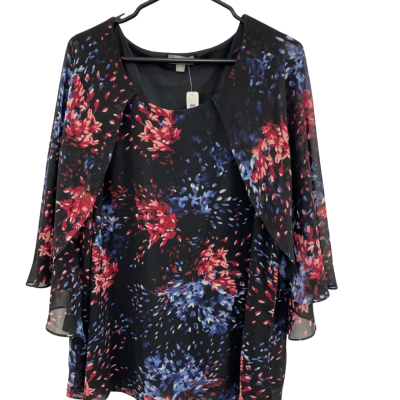 Suzannegrae Womens  Size 18 Blouse Black  / Floral 