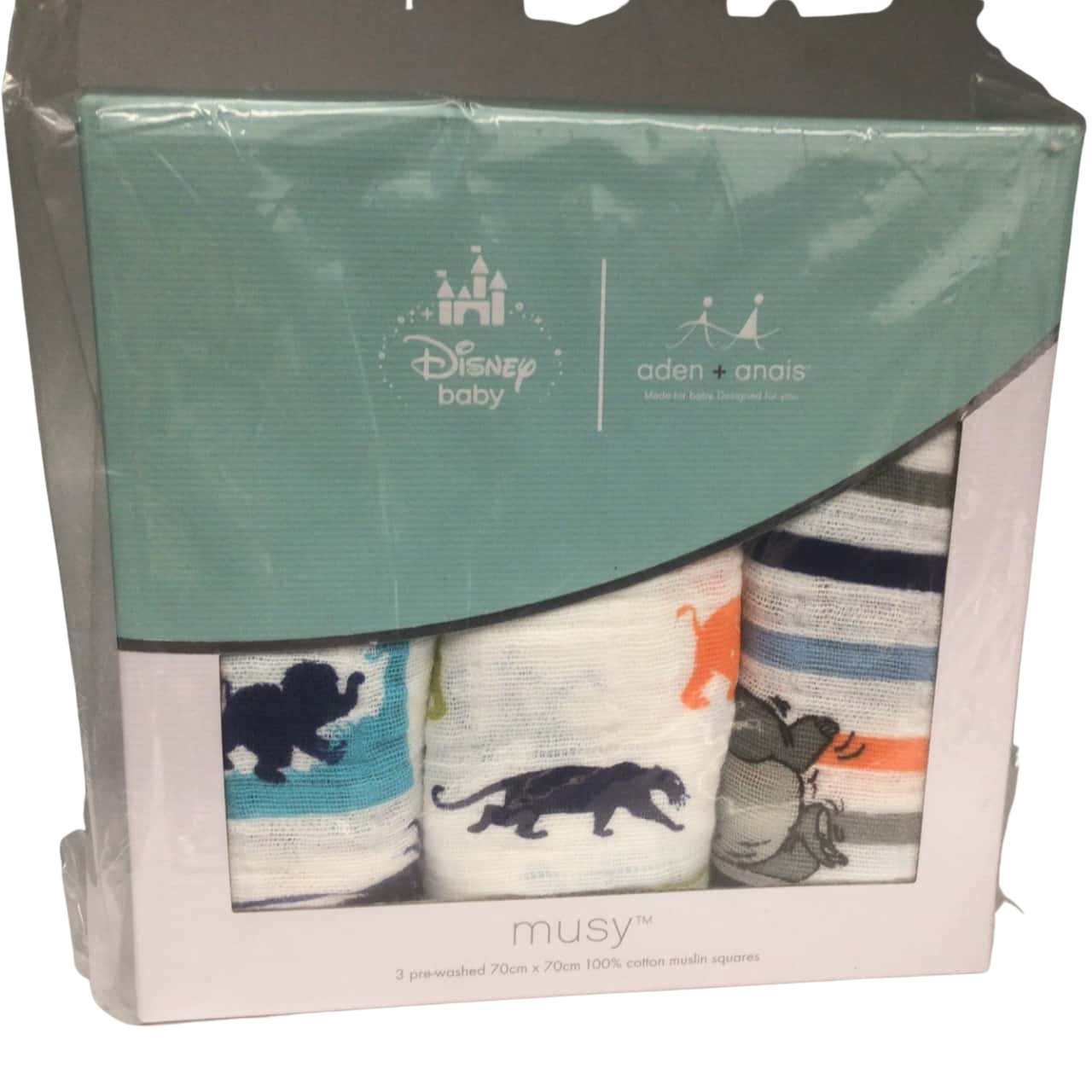 NWOT Aden & Anais Cotton Disney Babies Musy Muslin Squares each 70 cm x