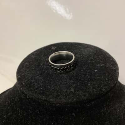 Mens stainless steel  Ring size N