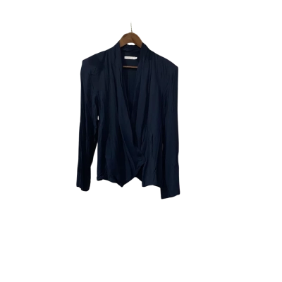 Flannel Womens  Size 14 -16 / 4 Open Jacket Navy Blue 