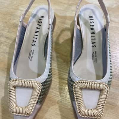Hispanitas Womens  Size 40 Sandals cream/green