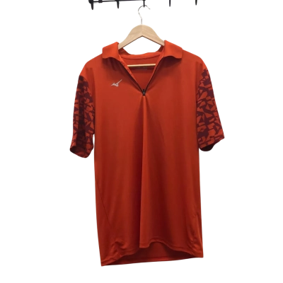 Mizuno Mens  Size L Golf Shirt Orange 