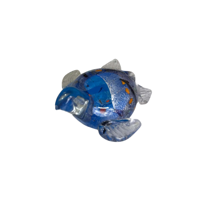 Turtle Glass Blue Sculpture