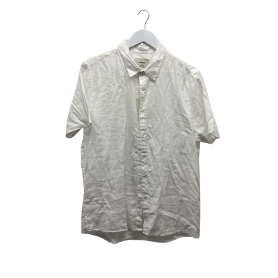 Unison 100% European Flax Linen Size M White Button up BNWT