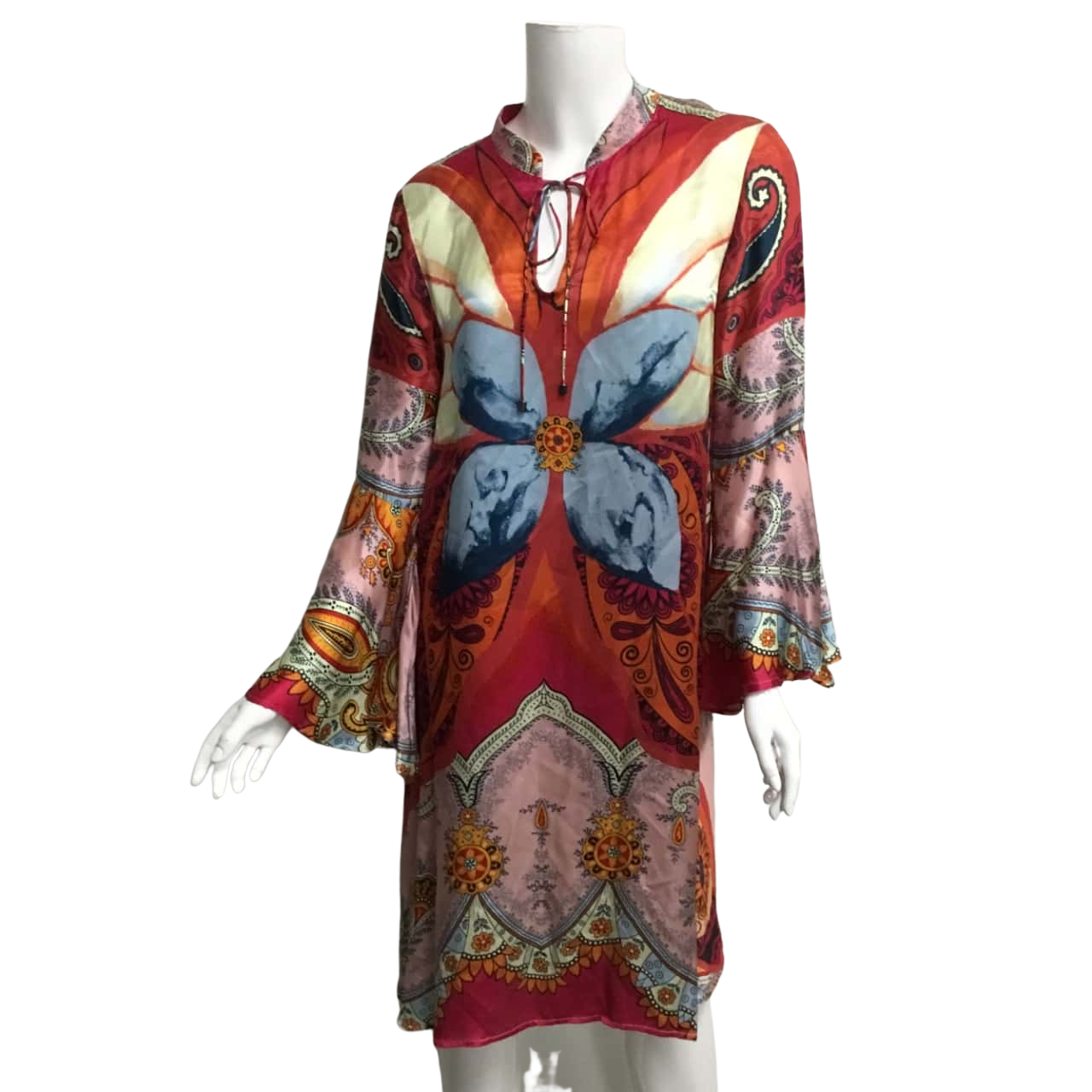 Cooper “Pink Rocker” Womens Size M Multicoloured / Pink Silk Dress (s)