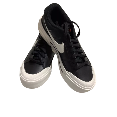 Nike Womens  Court Legacy Lift Shoes Size 37.5 / 4 / 6.5 Sneakers Black  / White NWOT or Laces