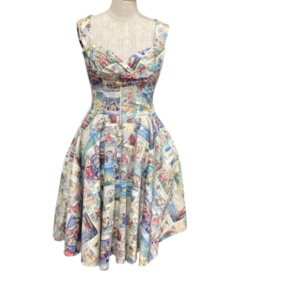 Kitten DAmour  Size 10 Sleeveless Dress  Blue / Pattern 