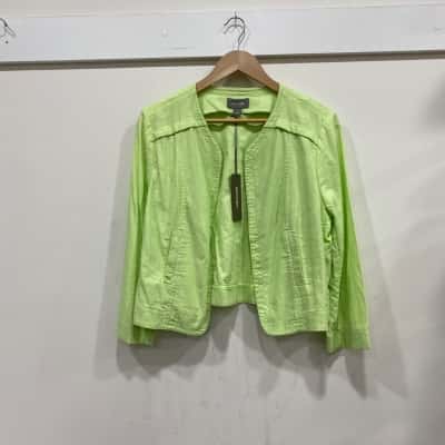 Sussan Womens  Size 14 Open Jacket Green 