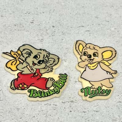 Vintage Blinky Bill & Nutsy Fridge Magnets 