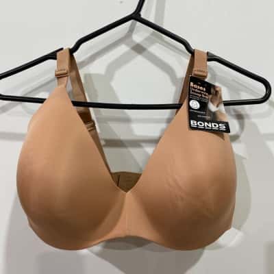 Bonds 3 14F Underwire Scoop Womens  Size 14 Bra Beige RRP$180.