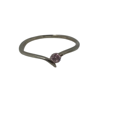 925 Marked Women's Ring Pink  