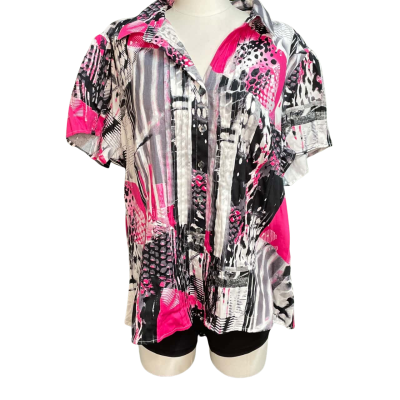 Givoni Womens Size 20 Multicoloured Short Sleeve Shirt