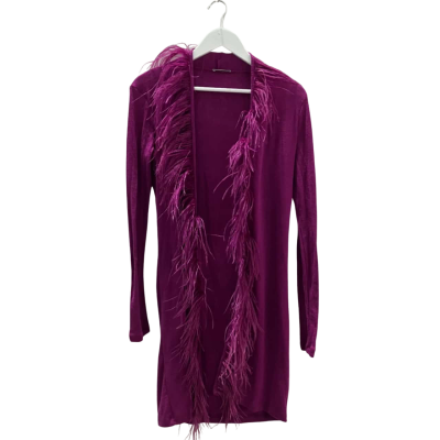 Kookai Women’s Size 8/XS Longline Cardigan/Shawl Purple/Magenta