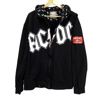  AC/DC - Mens 100% Cotton Hoodie - ©2013 Leidseplein Presse B.V Under license by Live Nation Merchandise - Size XXL - Black