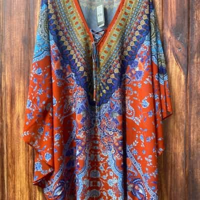 Autograph  Size XL Multicoloured kaftan top new 