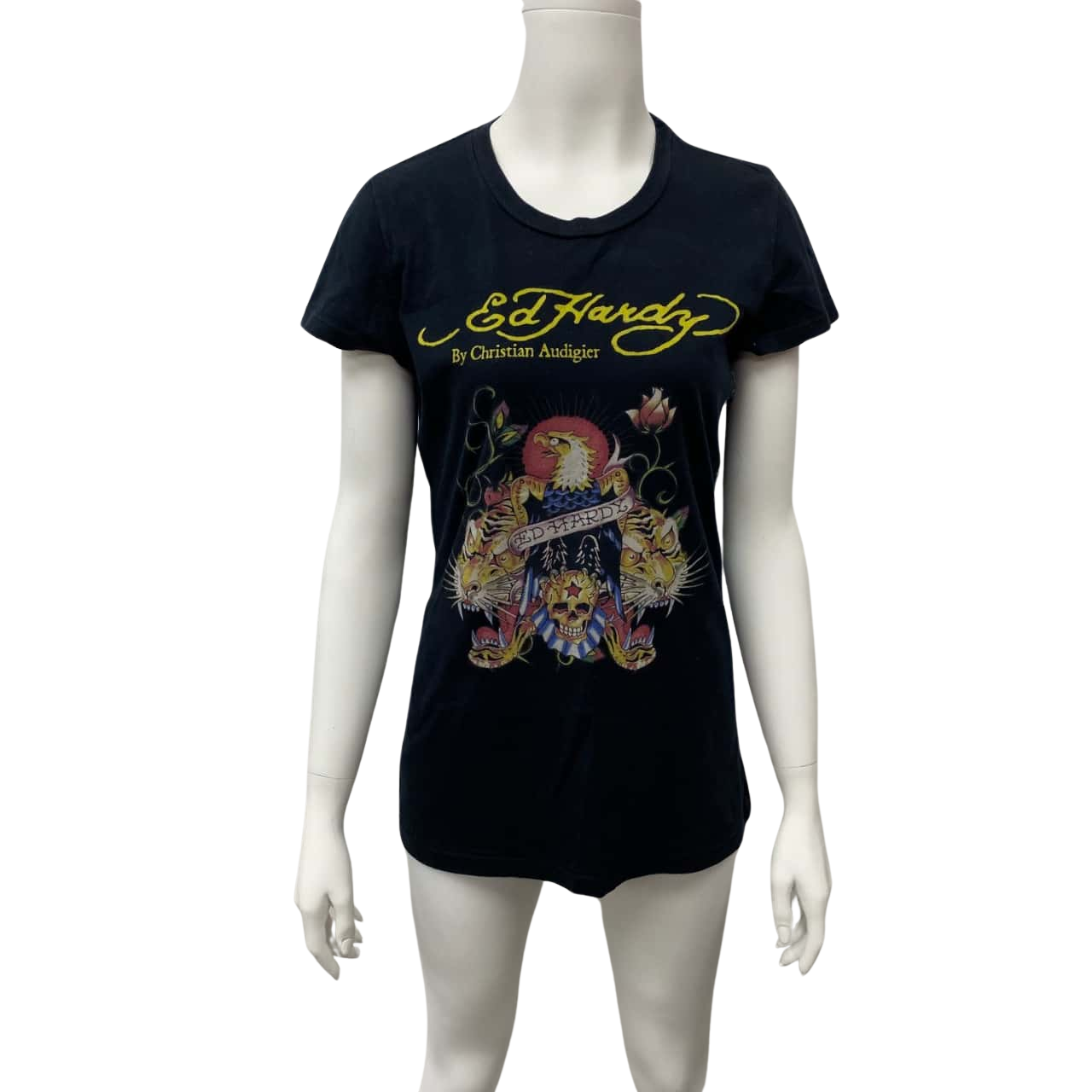 Christian Audigier Womens Size L Tshirts Black Ed Hardy(s)