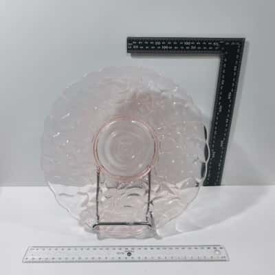 Pink Depression Glass Platter Dinner Plate Serving 