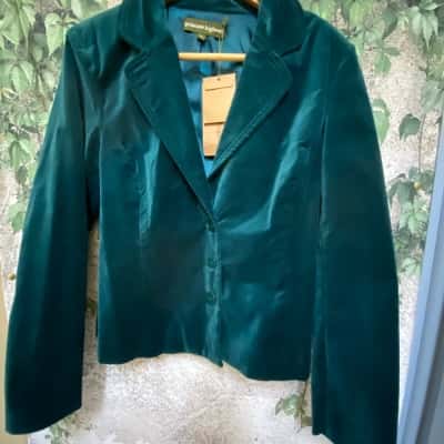 Princess Highway Women's Rachel Velvet Teal Blazer