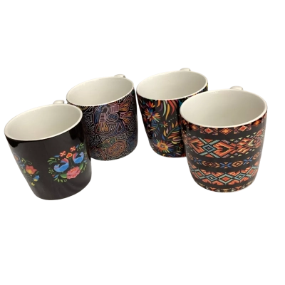 Set of 4 New Coffee Mugs “ISHKA”