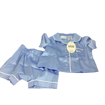 Peter Alexander Baby Shortie PJ Set   - Cornflower Size 3-6m PJs Blue New With Tags