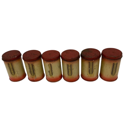 Vintage Set of 6 Spice Tins