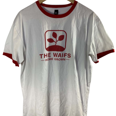 The Waifs Unisex Band T Shirt Size L Red / White 