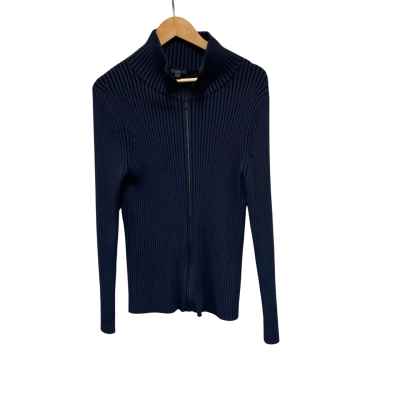 COS Womens  Size L Zip Cardigan Navy Blue 