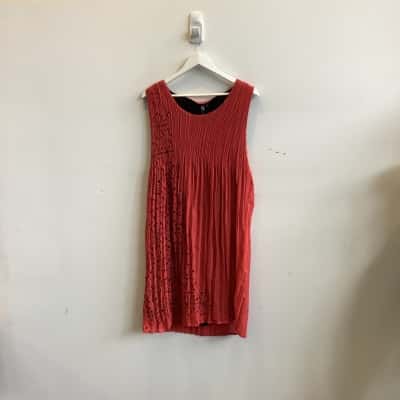 Brand New Taking Shape Womens Plus Size 14 Sleeveless Midi Dress Black Pomegranate 