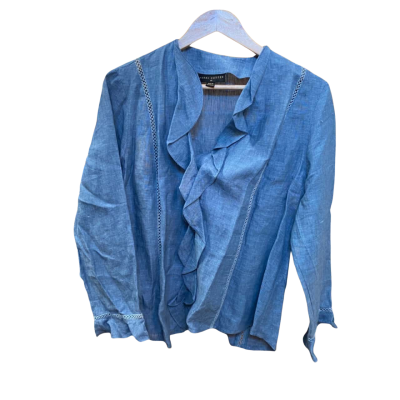 Perri Cutten Womens  Size 14 Long Sleeve Shirt Blue 