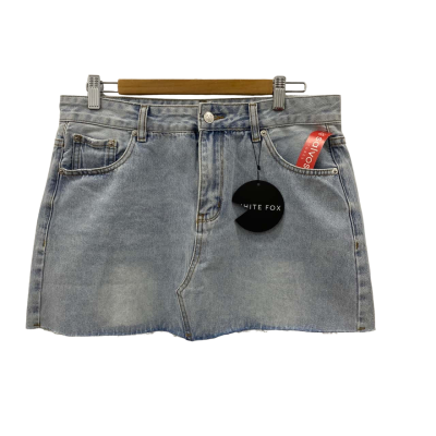 White Fox Womens  Size M Denim Skirt Blue 