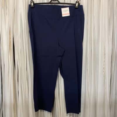 Autograph Crop Pants Size 16 Navy Blue 