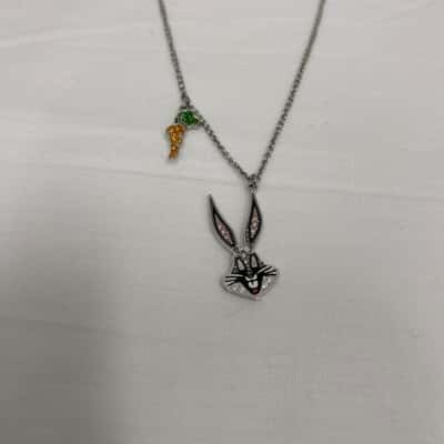 Swarovski Teen Girls Necklace Bunny & Carrot 