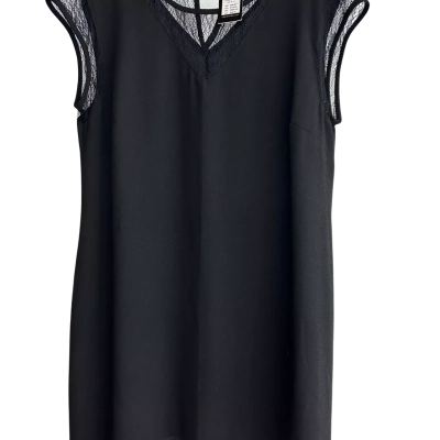 City Chic Womens  Size M Lace Shift Dress Black  