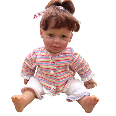 Baby so real Doll with Brown Hair 