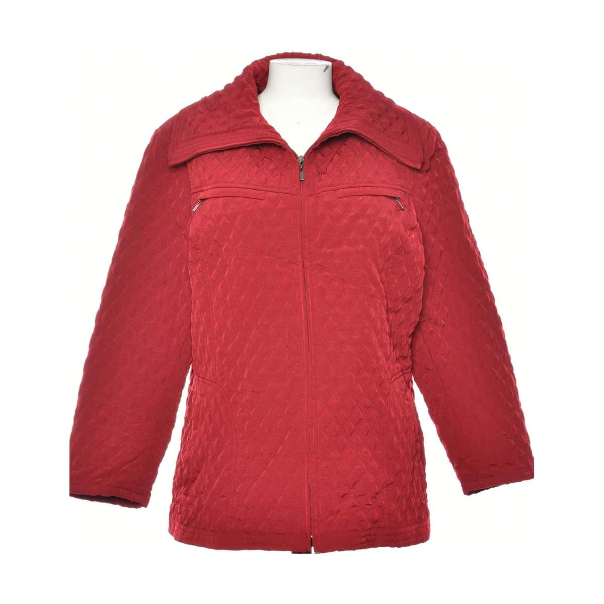 Gallery Womens Size XXL Blood Red Quilted Jacket
